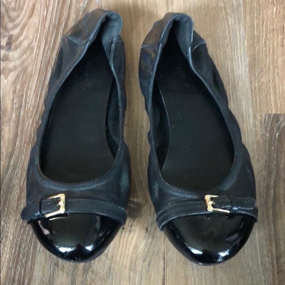 Cole haan leather black flats - size 9 - Picture 2 of 6